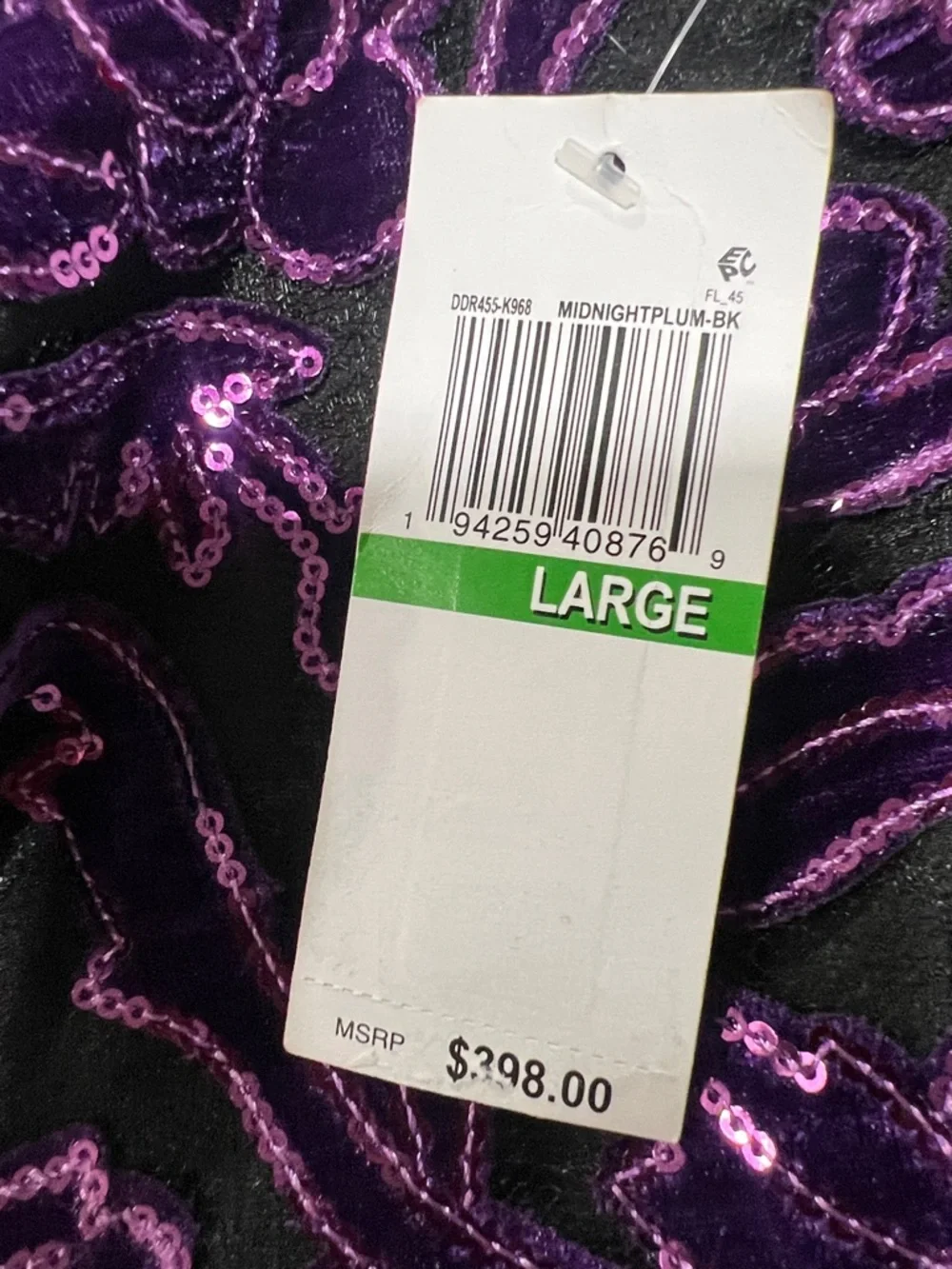 Dress the Population Fernanda Embroidered Floral Strapless Gown Size Large NWT - Picture 8 of 9